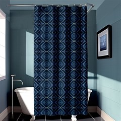 Blue Diamonds Motif Fancy Pattern Design Shower Curtain 36  X 72  (stall)  by dflcprintsclothing