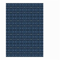 Blue Diamonds Motif Fancy Pattern Design Small Garden Flag (two Sides) by dflcprintsclothing