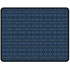 Blue Diamonds Motif Fancy Pattern Design Fleece Blanket (medium) by dflcprintsclothing