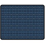 Blue Diamonds Motif Fancy Pattern Design Fleece Blanket (Medium) 58.8 x47.4  Blanket Front