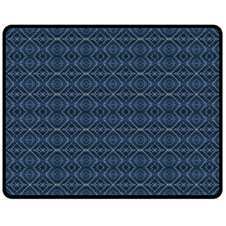 Blue Diamonds Motif Fancy Pattern Design Fleece Blanket (Medium)