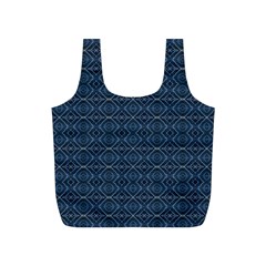 Blue Diamonds Motif Fancy Pattern Design Full Print Recycle Bag (s) by dflcprintsclothing