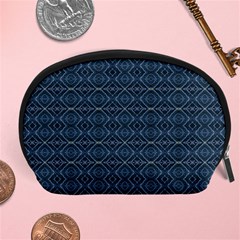 Blue Diamonds Motif Fancy Pattern Design Accessory Pouch (large) by dflcprintsclothing