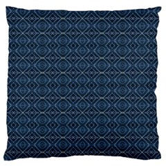 Blue Diamonds Motif Fancy Pattern Design Standard Premium Plush Fleece Cushion Case (two Sides) by dflcprintsclothing