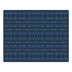 Blue Diamonds Motif Fancy Pattern Design Premium Plush Fleece Blanket (large) by dflcprintsclothing