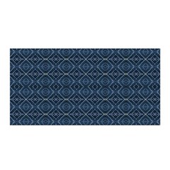 Blue Diamonds Motif Fancy Pattern Design Satin Wrap 35  X 70  by dflcprintsclothing