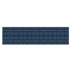 Blue Diamonds Motif Fancy Pattern Design Oblong Satin Scarf (16  X 60 ) by dflcprintsclothing