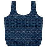 Blue Diamonds Motif Fancy Pattern Design Full Print Recycle Bag (XXXL) Front