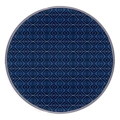 Blue Diamonds Motif Fancy Pattern Design Wireless Fast Charger(white) by dflcprintsclothing