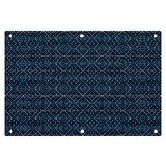 Blue Diamonds Motif Fancy Pattern Design Banner And Sign 6  X 4  by dflcprintsclothing