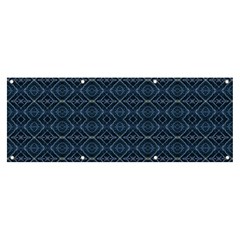 Blue Diamonds Motif Fancy Pattern Design Banner And Sign 8  X 3  by dflcprintsclothing