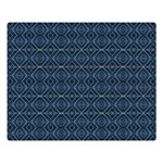 Blue Diamonds Motif Fancy Pattern Design One Side Premium Plush Fleece Blanket (Large) 80 x60  Blanket Front