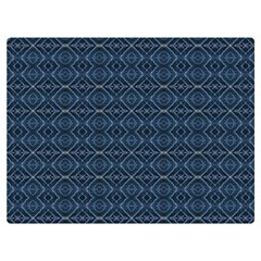 Blue Diamonds Motif Fancy Pattern Design Premium Plush Fleece Blanket (extra Small) by dflcprintsclothing