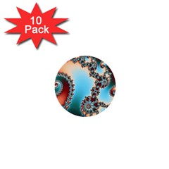 Fractal Spiral Art Math Abstract 1  Mini Buttons (10 Pack)  by Ravend