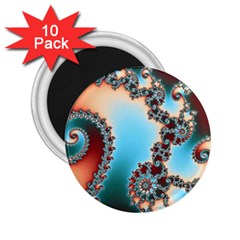 Fractal Spiral Art Math Abstract 2 25  Magnets (10 Pack)  by Ravend