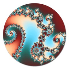 Fractal Spiral Art Math Abstract Magnet 5  (round) by Ravend