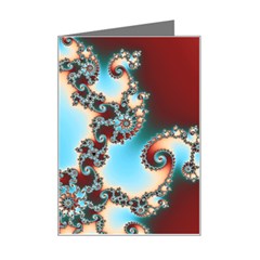 Fractal Spiral Art Math Abstract Mini Greeting Card by Ravend