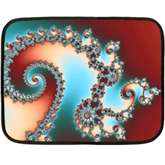 Fractal Spiral Art Math Abstract One Side Fleece Blanket (mini) by Ravend