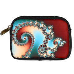 Fractal Spiral Art Math Abstract Digital Camera Leather Case by Ravend