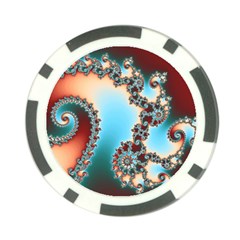 Fractal Spiral Art Math Abstract Poker Chip Card Guard (10 Pack) by Ravend