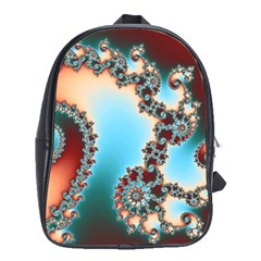 Fractal Spiral Art Math Abstract School Bag (large) by Ravend