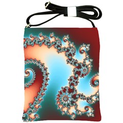 Fractal Spiral Art Math Abstract Shoulder Sling Bag by Ravend