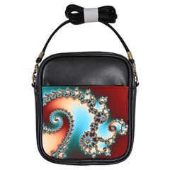 Fractal Spiral Art Math Abstract Girls Sling Bag by Ravend