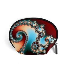 Fractal Spiral Art Math Abstract Accessory Pouch (small) by Ravend