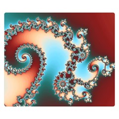 Fractal Spiral Art Math Abstract Premium Plush Fleece Blanket (small) by Ravend