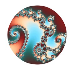 Fractal Spiral Art Math Abstract Mini Round Pill Box by Ravend