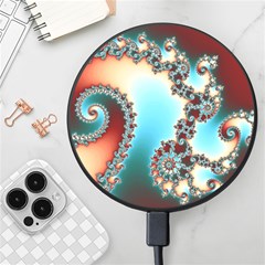 Fractal Spiral Art Math Abstract Wireless Fast Charger(black)