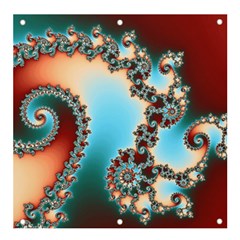 Fractal Spiral Art Math Abstract Banner And Sign 4  X 4  by Ravend