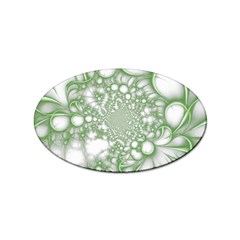 Green Abstract Fractal Background Texture Sticker (oval) by Ravend