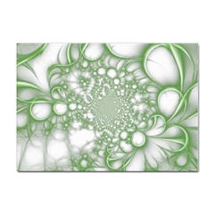 Green Abstract Fractal Background Texture Sticker A4 (100 Pack) by Ravend