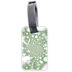 Green Abstract Fractal Background Texture Luggage Tag (two Sides) by Ravend