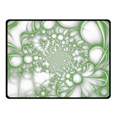 Green Abstract Fractal Background Texture Fleece Blanket (small) by Ravend