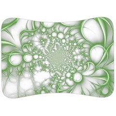 Green Abstract Fractal Background Texture Velour Seat Head Rest Cushion by Ravend