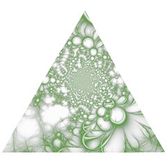 Green Abstract Fractal Background Texture Wooden Puzzle Triangle by Ravend