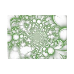 Green Abstract Fractal Background Texture One Side Premium Plush Fleece Blanket (mini) by Ravend