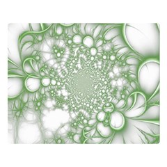 Green Abstract Fractal Background Texture One Side Premium Plush Fleece Blanket (large) by Ravend