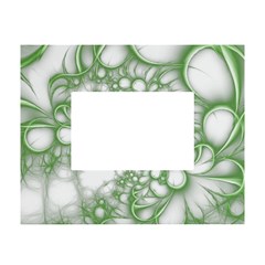 Green Abstract Fractal Background Texture White Tabletop Photo Frame 4 x6  by Ravend