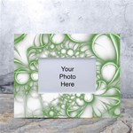 Green Abstract Fractal Background Texture White Tabletop Photo Frame 4 x6  Front