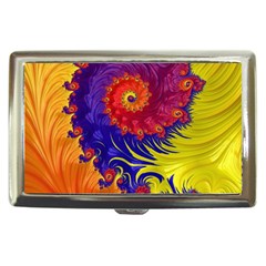 Fractal Spiral Bright Colors Cigarette Money Case by Ravend