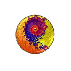 Fractal Spiral Bright Colors Hat Clip Ball Marker (4 Pack) by Ravend