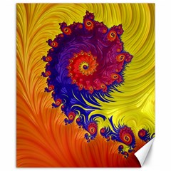 Fractal Spiral Bright Colors Canvas 8  X 10  by Ravend