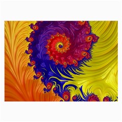 Fractal Spiral Bright Colors Large Glasses Cloth (2 Sides) by Ravend