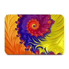 Fractal Spiral Bright Colors Plate Mats by Ravend