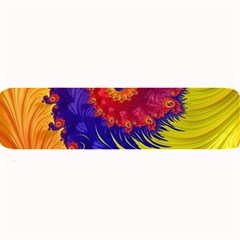 Fractal Spiral Bright Colors Large Bar Mat by Ravend