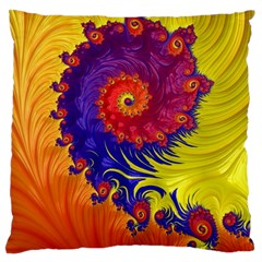 Fractal Spiral Bright Colors Standard Premium Plush Fleece Cushion Case (one Side)