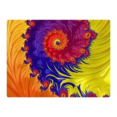 Fractal Spiral Bright Colors Premium Plush Fleece Blanket (mini) by Ravend